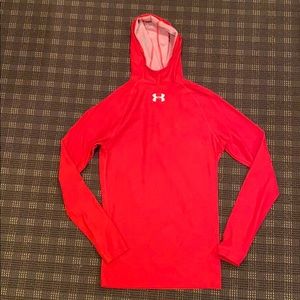 Under Armour Cold Gear Red hooded shirt